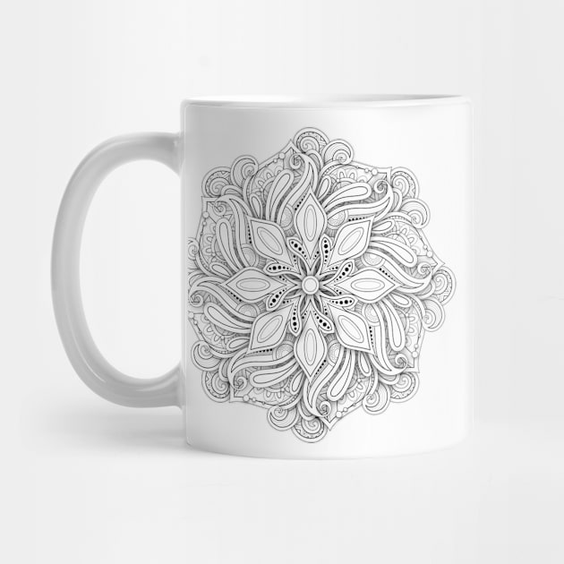 3d Monochrome Beautiful Decorative Mandala by lissantee